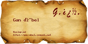 Gan Ábel névjegykártya